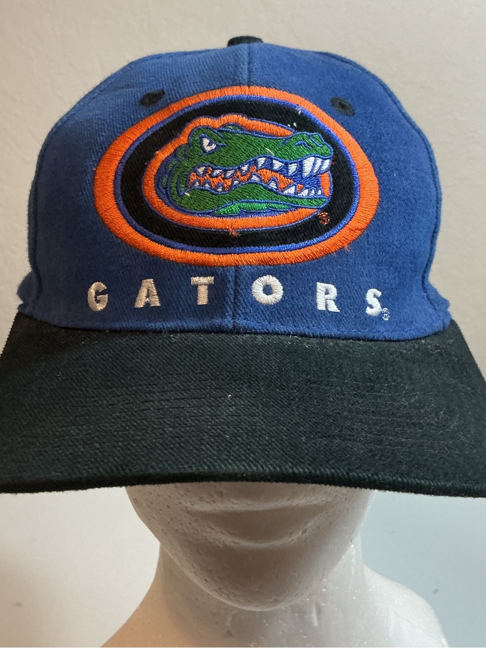 Vintage Florida Gators Snapback Hat Drew Pearson Two Tone Corduroy Visor NCAA